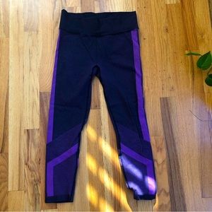 Purple Under Armor Cropped Leggings | Small